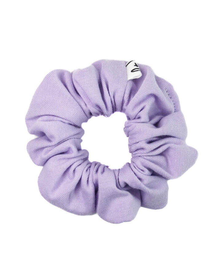 Frotka do włosów w kolorze fioletowym lawendowym – bawełniana, handmade, delikatna dla włosów.