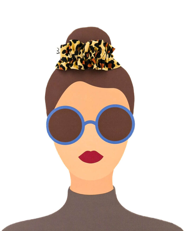 Marszczona gumka do włosów z falbanką typu ruffle scrunchie - polska marka.