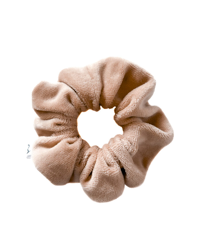 Gumka do włosów z weluru - cappuccino