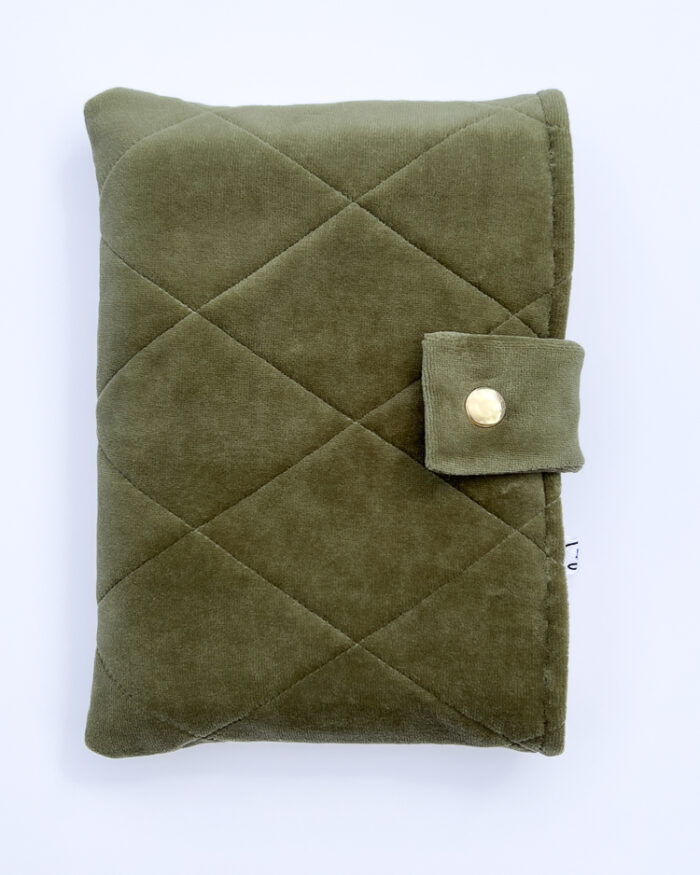 Etui na książkę zielone z weluru