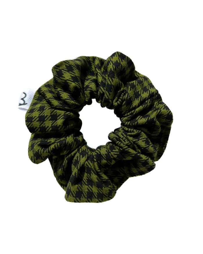 Gumka do włosów w pepitkę z bawełny